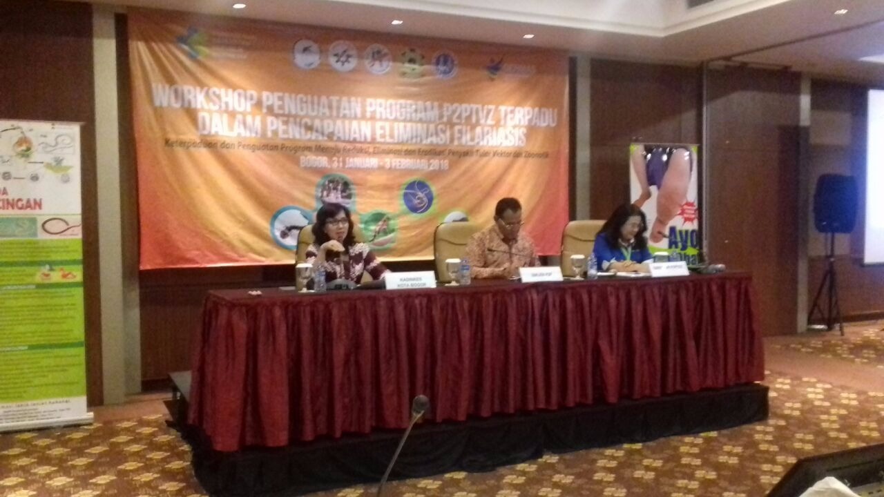Workshop Penguatan Program Pencegahan dan Pengendalian Penyakit Tular Vektor dan Zoonosis (P2PTVZ) Terpadu dalam pencapaian Eliminasi Filariasis Tahun 2018