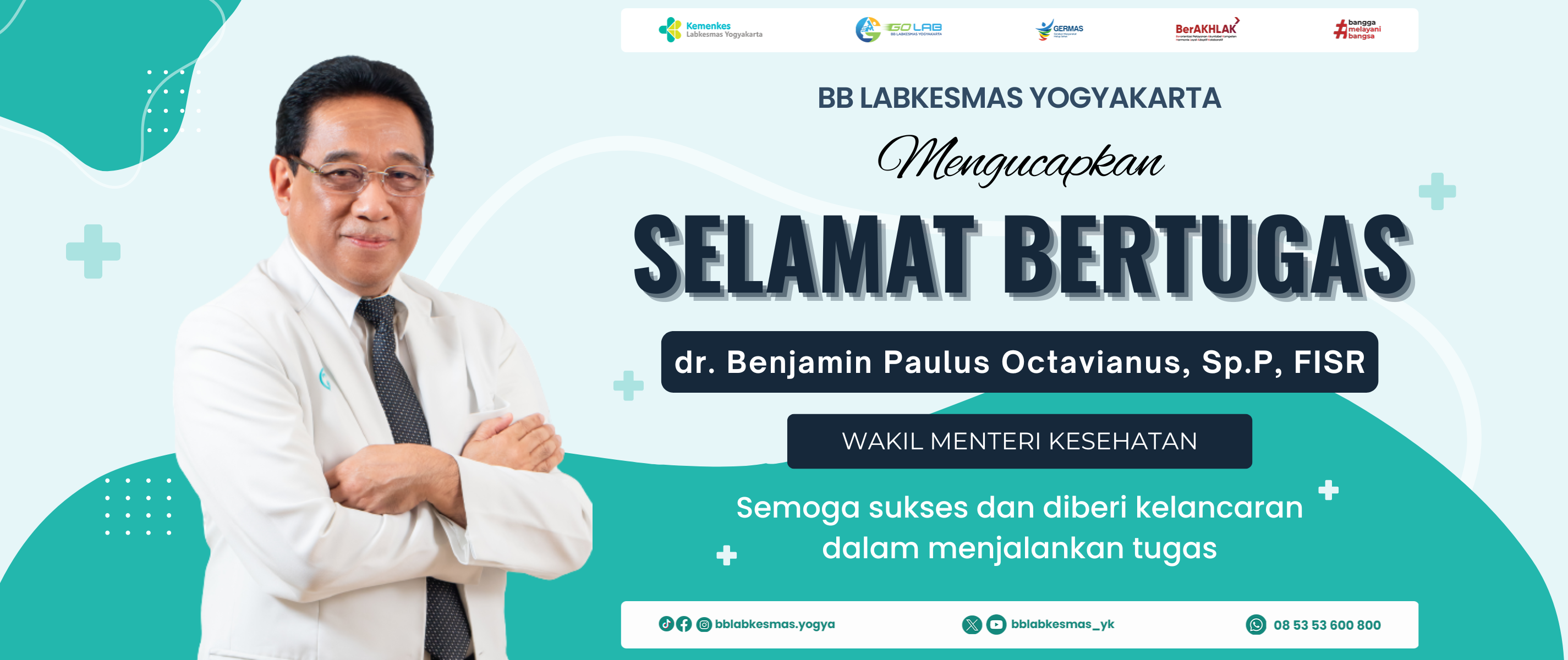 Selamat Bertugas dr. Benjamin Paulus Octavianus, Sp.P, FISR sebagai Wakil Menteri Kesehatan