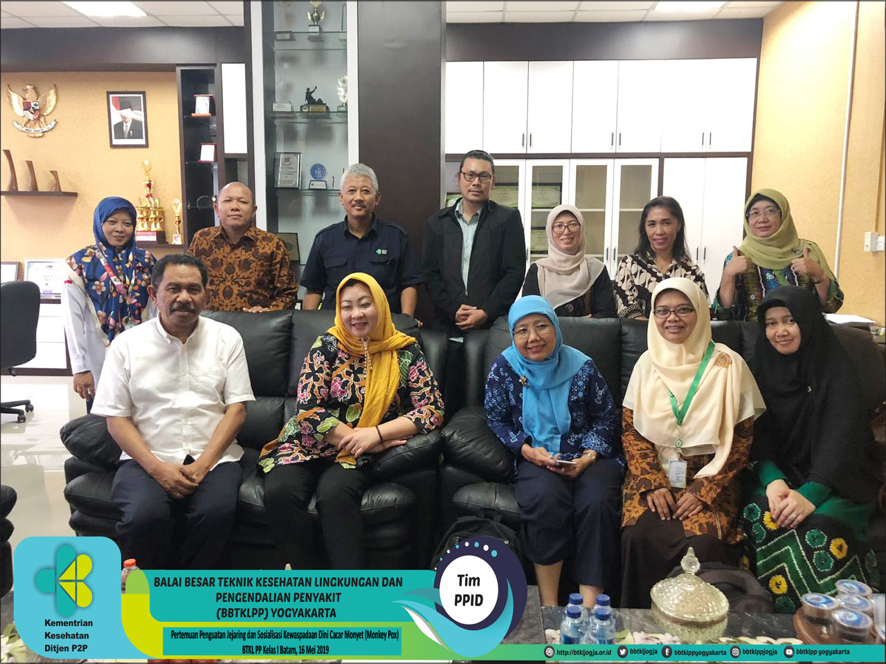 Pertemuan Penguatan Jejaring dan Sosialisasi Kewaspadaan Dini Cacar Monyet (Monkey Pox) di BTKL PP Kelas I Batam