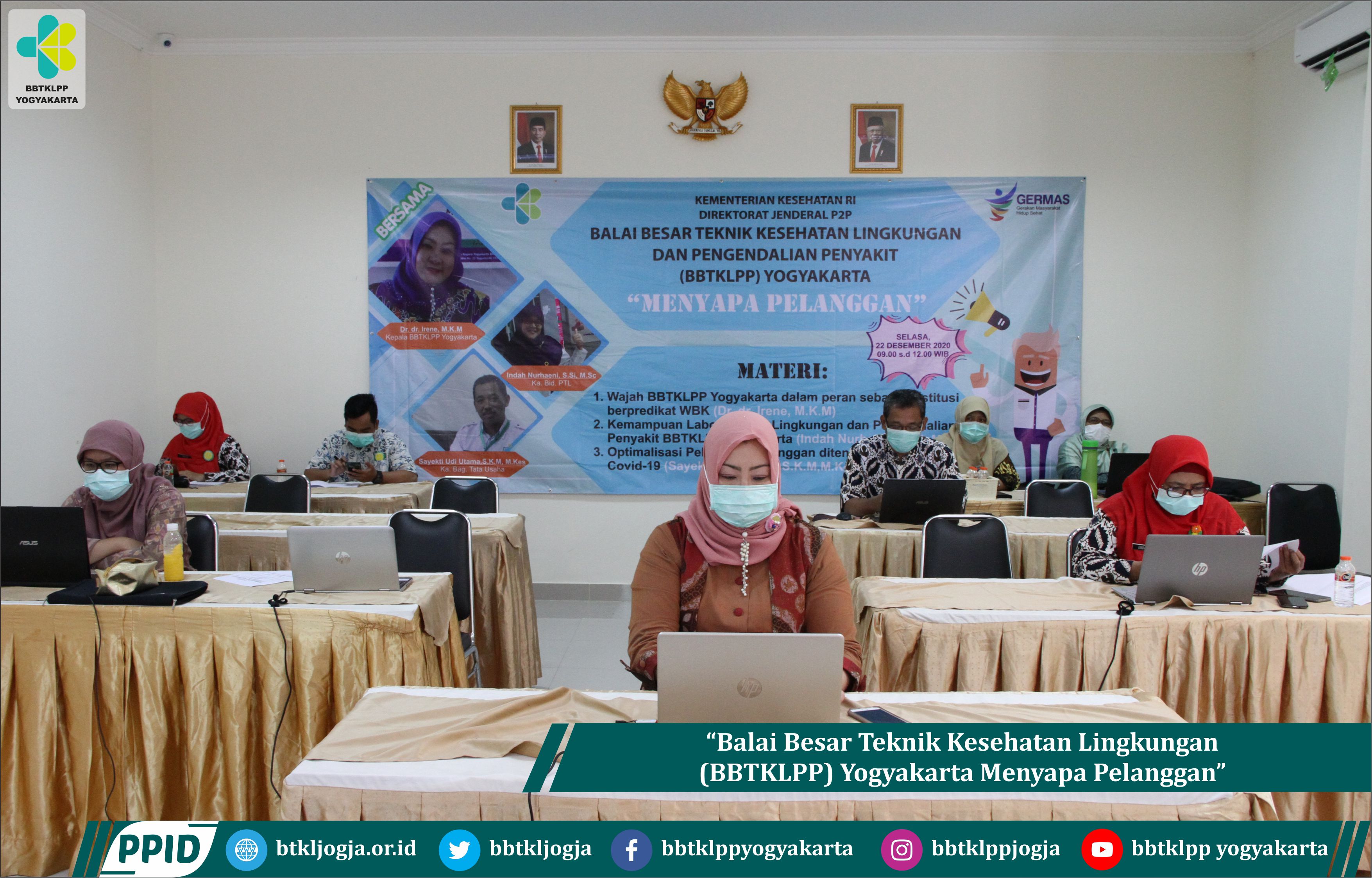 Balai Besar Teknik Kesehatan Lingkungan (BBTKLPP) Yogyakarta Menyapa Pelanggan