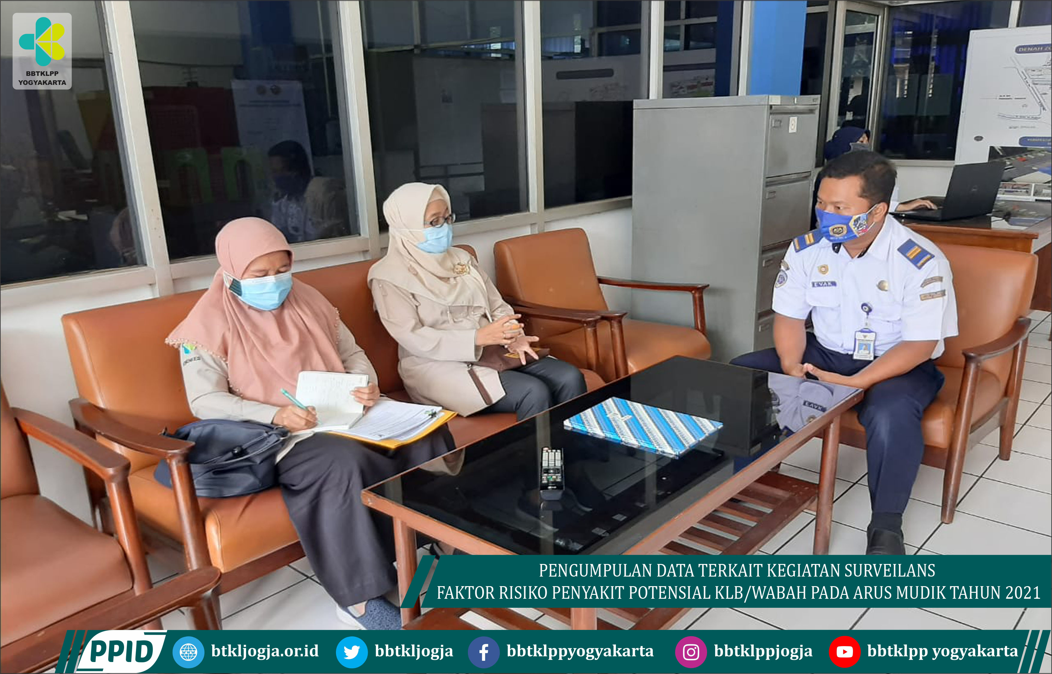 Pengumpulan Data Terkait Kegiatan Surveilans Faktor Risiko Penyakit Potensial KLB/Wabah Pada Arus Mudik Tahun 2021