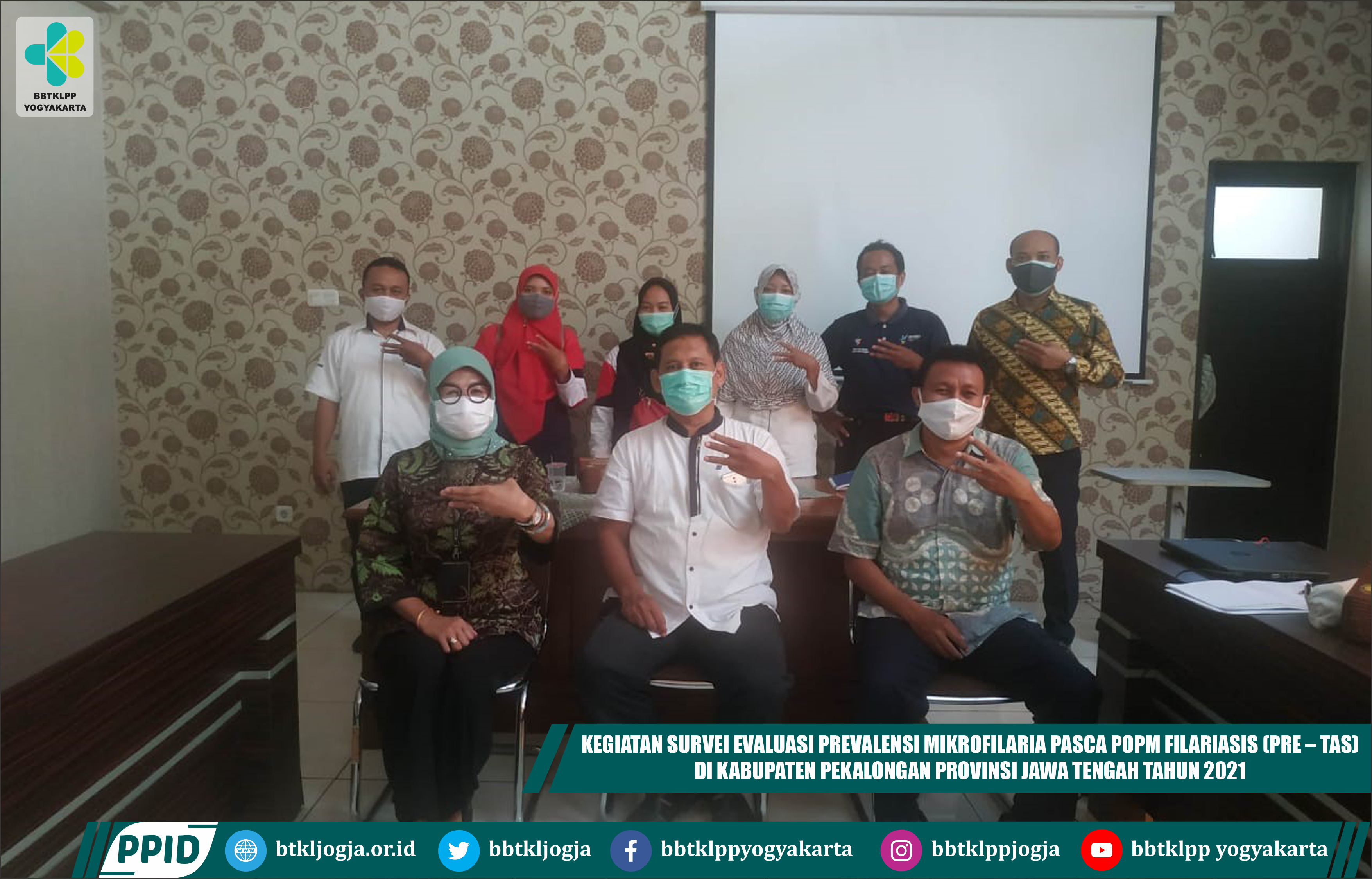 Kegiatan Survei Evaluasi Prevalensi Mikrofilaria Pasca Popm Filariasis (Pre – Tas) Di Kabupaten Pekalongan Provinsi Jawa Tengah Tahun 2021