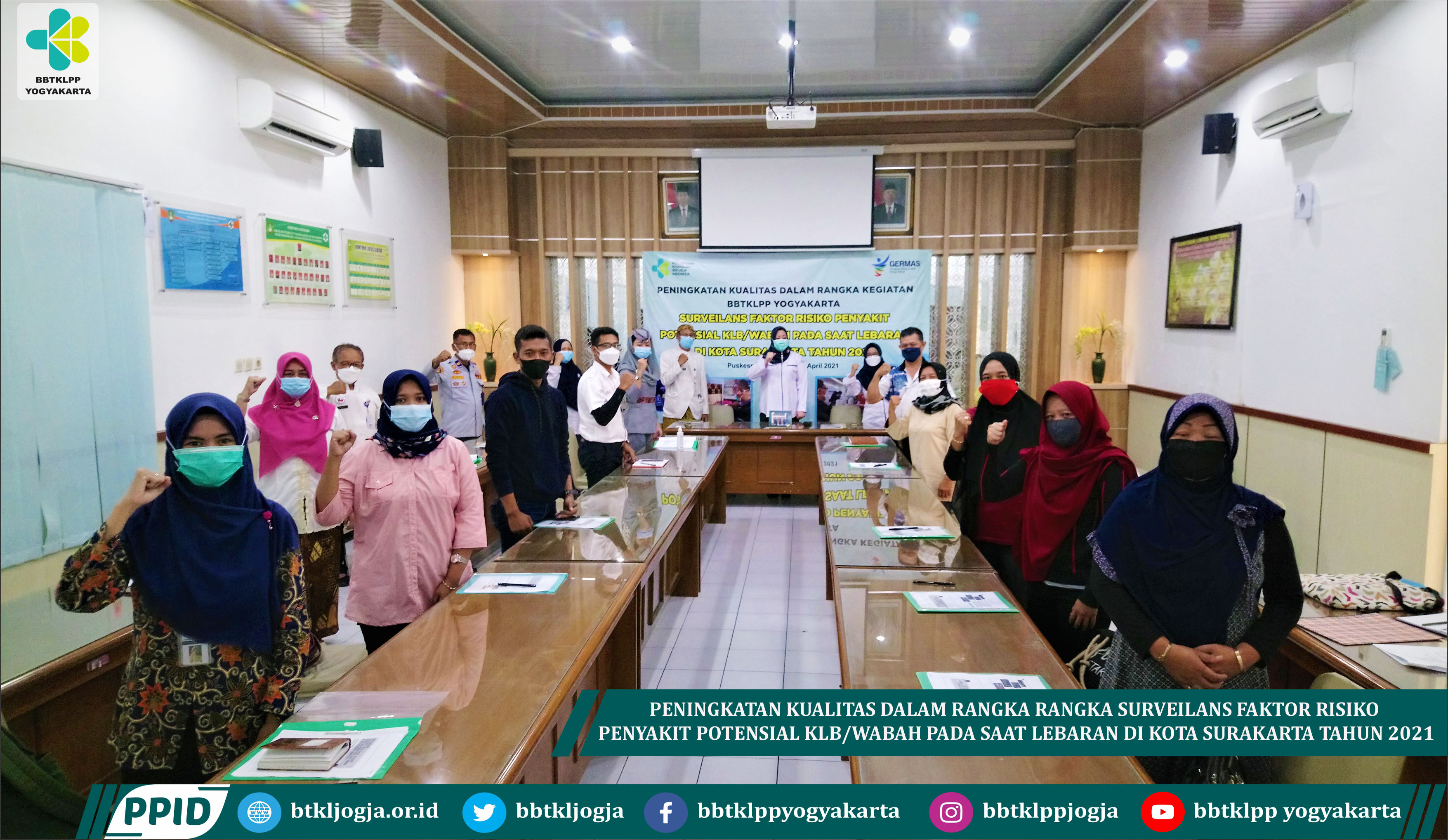 Peningkatan Kualitas Dalam Rangka Rangka Surveilans Faktor Risiko Penyakit Potensial KLB/Wabah Pada Saat Lebaran Di Kota Surakarta Tahun 2021