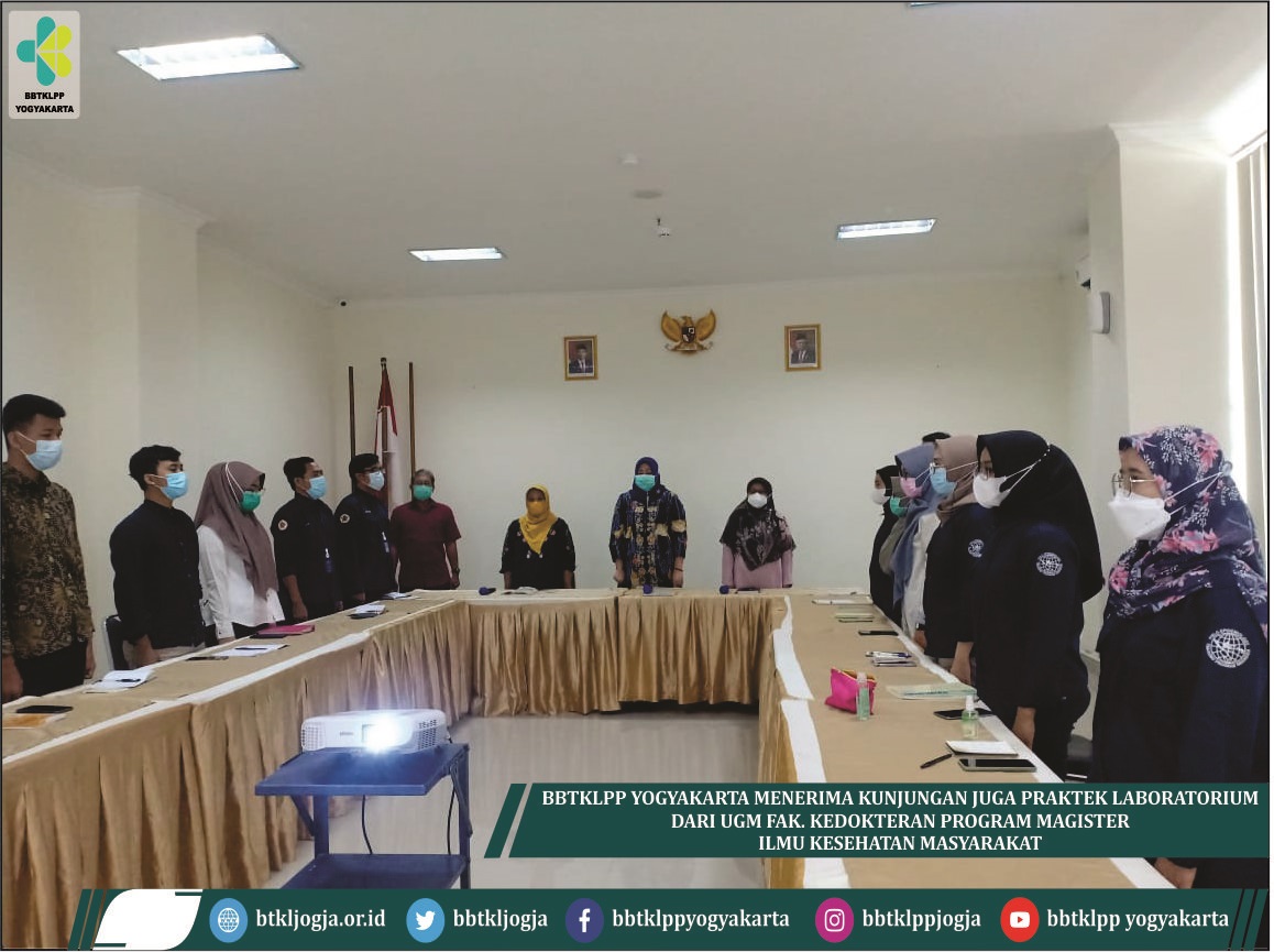BBTKLPP Yogyakarta Menerima Kunjungan Juga Praktek Laboratorium dari Universitas Gadjah Mada Fakultas Kedokteran Program Magister Ilmu Kesehatan Masyarakat