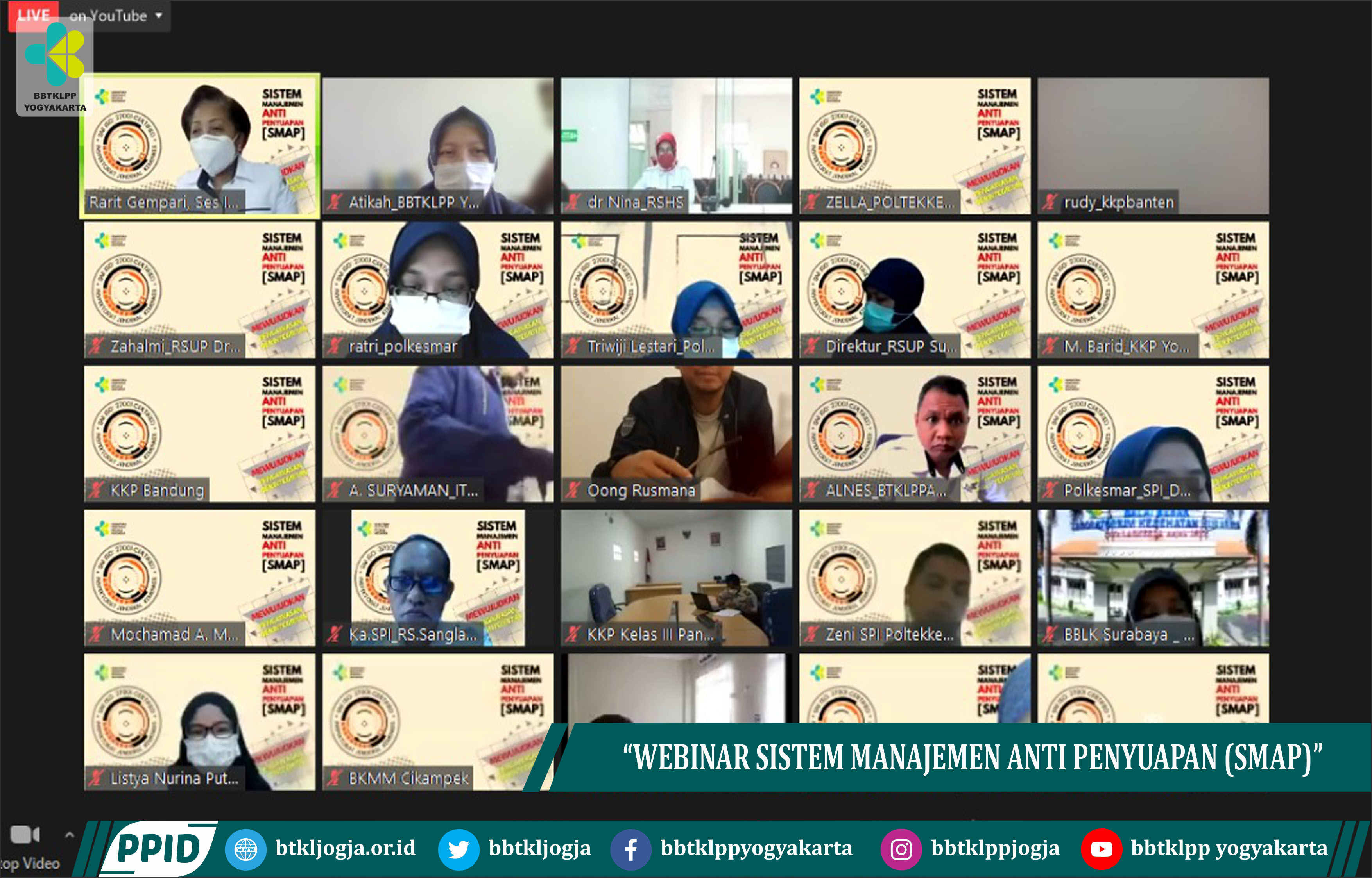"Webinar Sistem Manajemen Anti Penyuapan (SMAP)"