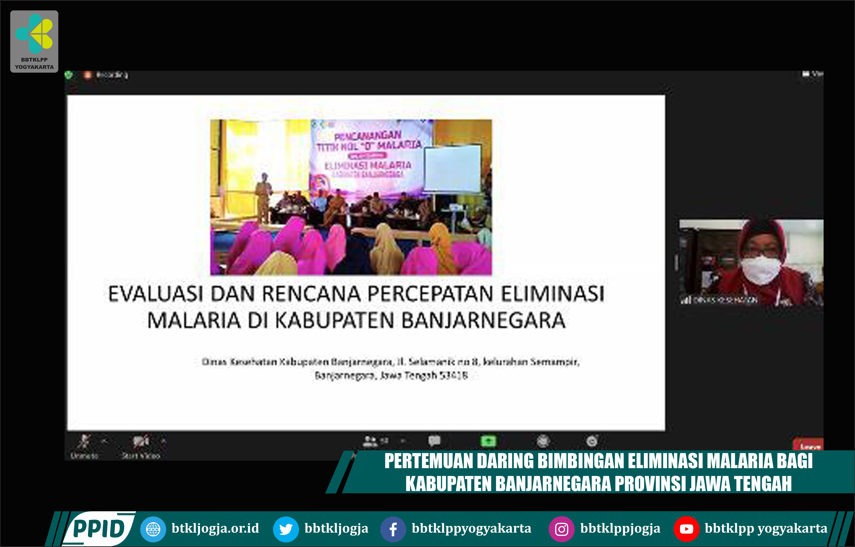 Pertemuan Daring Bimbingan Eliminasi Malaria Bagi Kabupaten Banjarnegara Provinsi Jawa Tengah