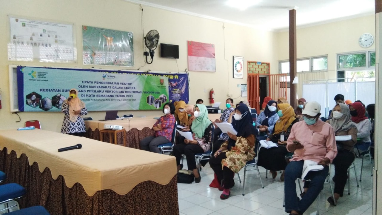 Upaya pengendalian vektor oleh masyarakat dalam rangka kegiatan surveilans perilaku vektor dan konfirmasi vektor DBD di Kota Semarang Propinsi Jawa Tengah Tahun 2021